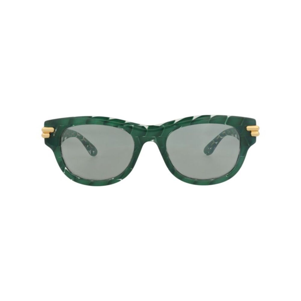 Bottega Veneta Square-Frame Recycled Acetate Sunglasses Green Unisex-Adult